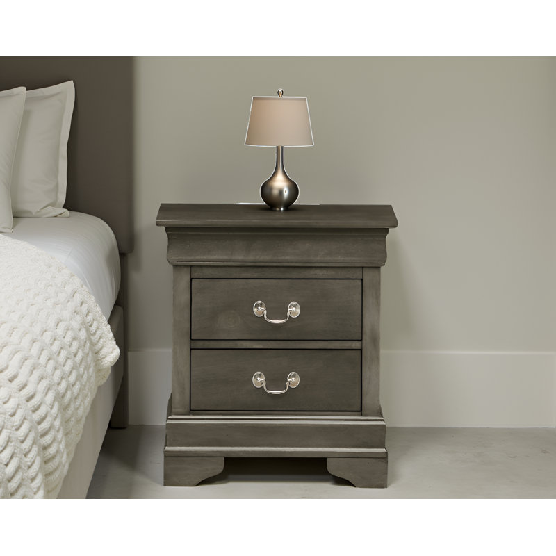 Table de chevet Zapopan Grey, Gris
