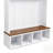Entryway Hall Tree With Bench And Storage, Farmhouse Wood-Grain Accent For Organized Living-1821607770