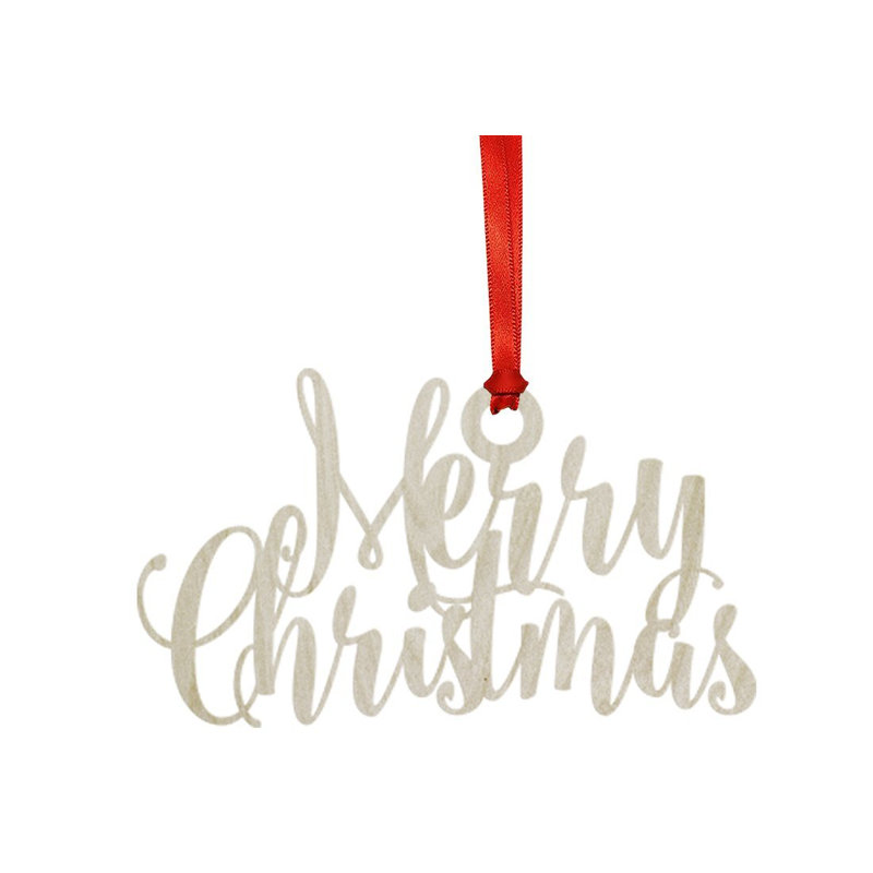 Ornement en bois 'Merry' Christmas