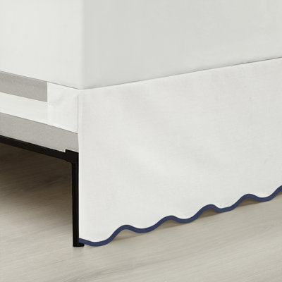 Coastal Chic Scallop Wrap Around Bed Skirt