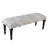 Ilminster Handmade Contemporary 100% Cotton Neutral Woven Upholstered Accent Bench