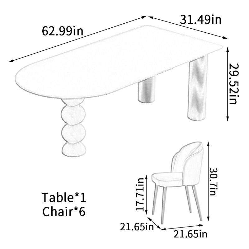 Swenson, H 29,52 po x L 62,99 po x l 31,49 po