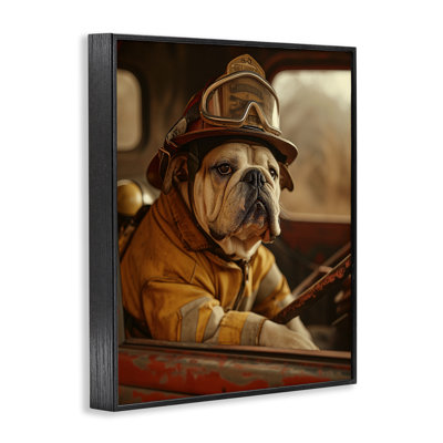 Art de giclée de pompier rustique Bulldog par Ray Heere