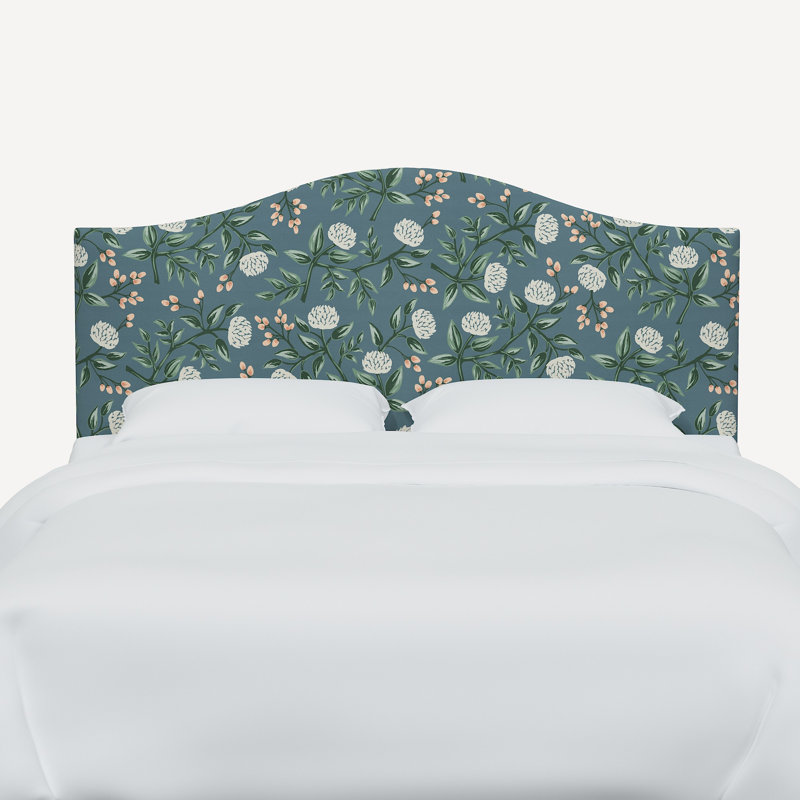 Mayfair Headboard, Rpc Peonies Emerald Linen, King