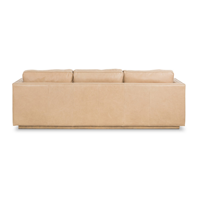 Kiera Sofa, Palermo Nude Top Grain Leather