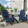 Shawnna 4-Piece Adirondack Conversation Chair with Footrest Ottoman Set
