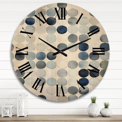 Horloge murale en bois massif Trishanna