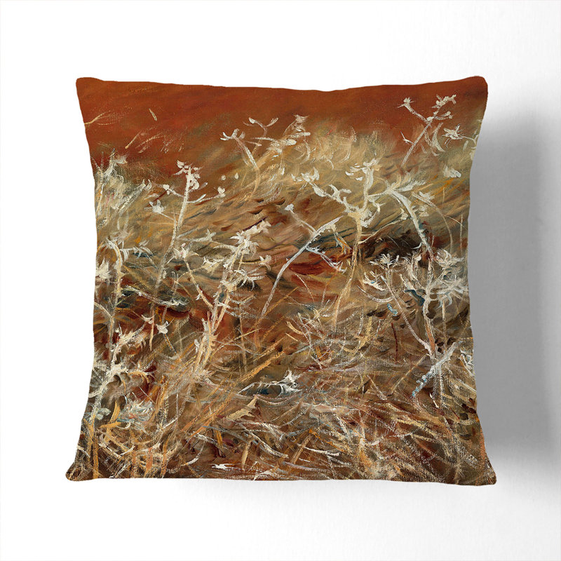 Thistles Scatter Cushion with Filling, 40cm H x 40cm W x 15cm D