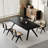 Modern simple rectangular solid wood dining table-365060769
