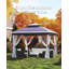 Tente de pavillon de jardin escamotable 11 x 11 pi, auvent de protection UV imperméable et réglable en hauteur à 3 hauteurs, abri portatif pour patio, cour et jardin, bleu marine et beige-128775007