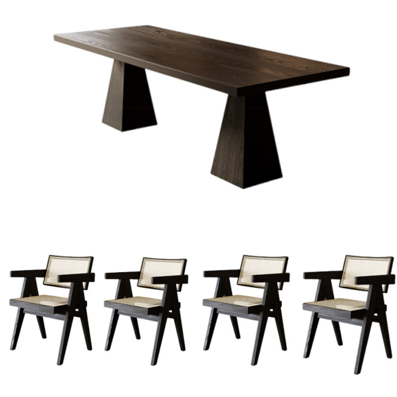 Simple rectangular large dining table