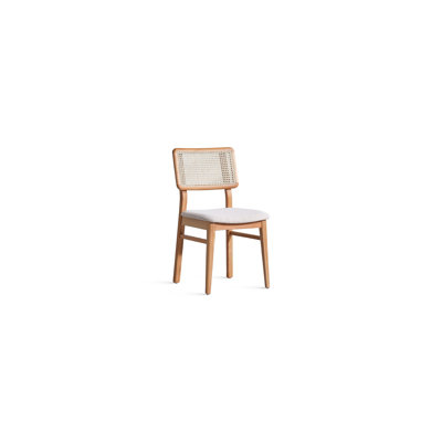 Scandinavian Style Chair, 100% Beech Wood, Natural Color, 17.7 x 33.5 x 18.9 inches | Soft Teddy Fabric Upholstery | Durable & Elegant Design, Perfect for Living Room, Dining Room, or Home Office