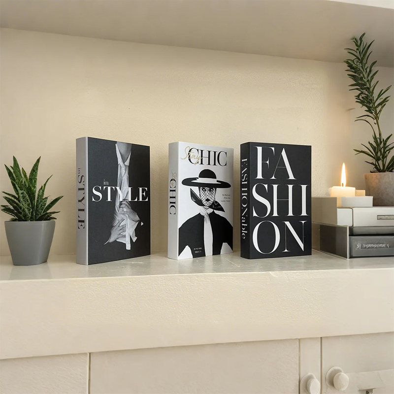 Fashion Decorative  Books (Set Of 3)