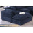 Amiyiah 142 Inch Upholstered L-shaped Soft Cloud Couch Sectional With Ottoman, Dark Blue Polyester-207874780