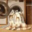 Tapis beige moderne et contemporain lavable à la machine Ritner Christmas - beige-453907491