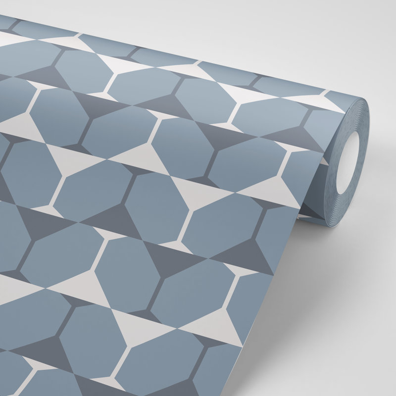 Bikini Martini 10' L x 24" W Peel and Stick Wallpaper Roll, Gray/White