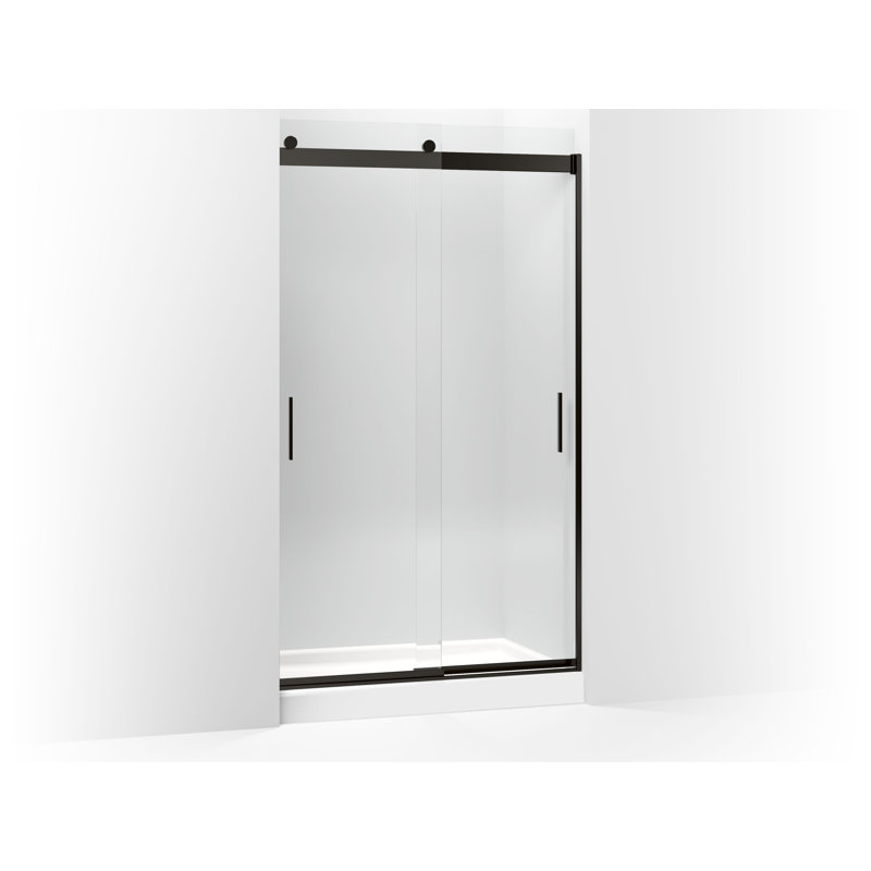 Porte de douche coulissante Levity, H 78 po x l 44-5 / 8 - 47-5 / 8 po, avec verre transparent de 5/16 po d'épaisseur