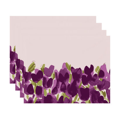 Ensemble de napperons 4 pièces Tulip Blossom Garden