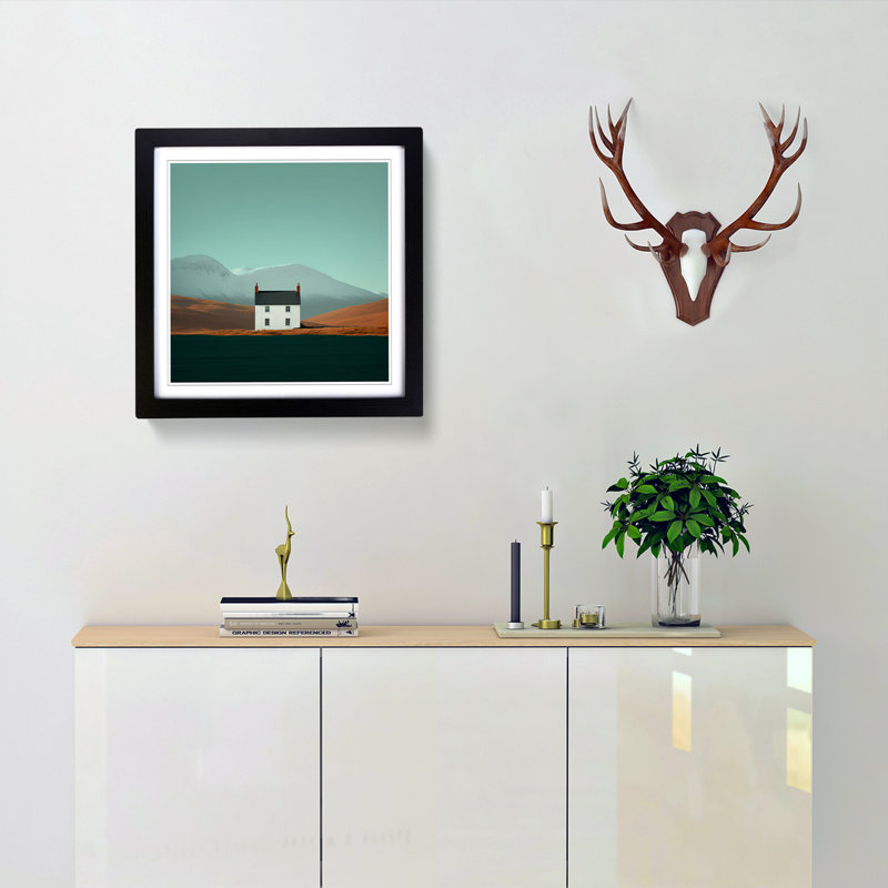 Scotland Minimalism Framed Print, Black