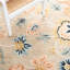 Tapis beige / bleu en laine touffeté à la main Camron-340246848