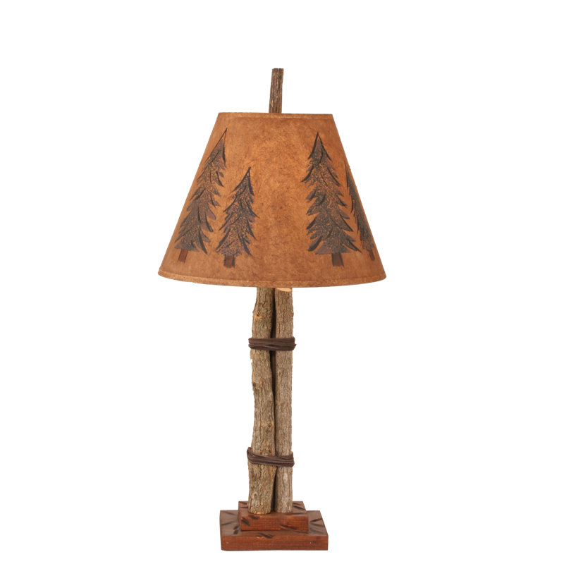 Cannonleague Sticks And Wooden Table Lamp