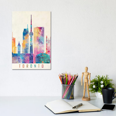 Toronto Landmarks Watercolour by Paul Rommer - Wrapped Canvas Painting