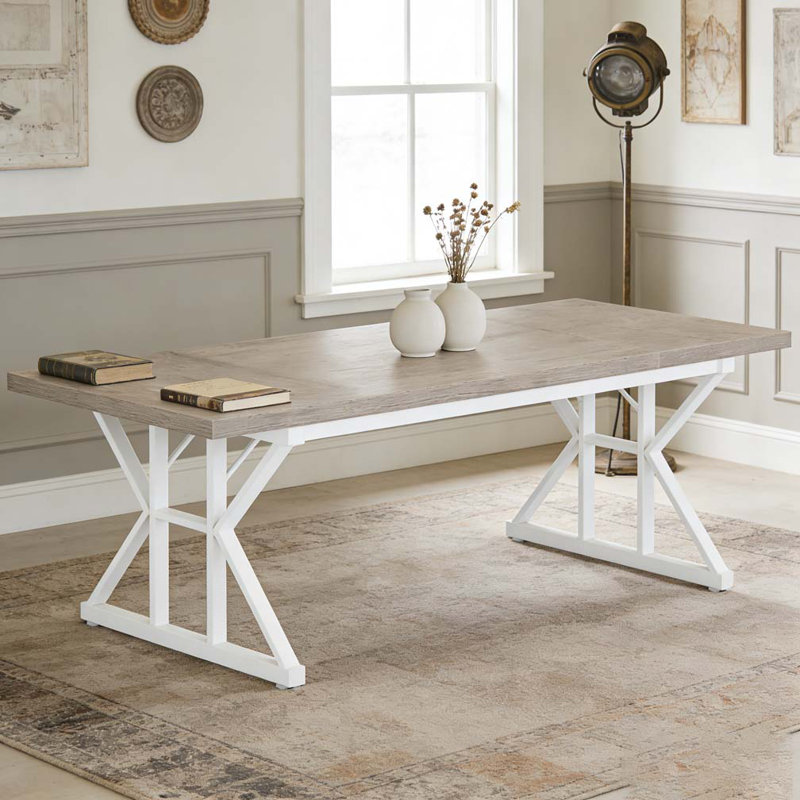 Kitchen Table,Dining Table, Gray,White