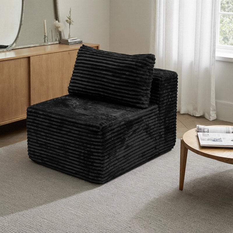 1 Small Sofa-Black, Black