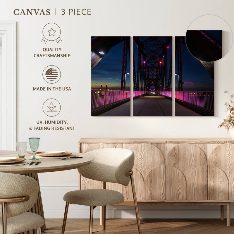 Rorry Big Four Bridge At Night, 32" H x 50" W