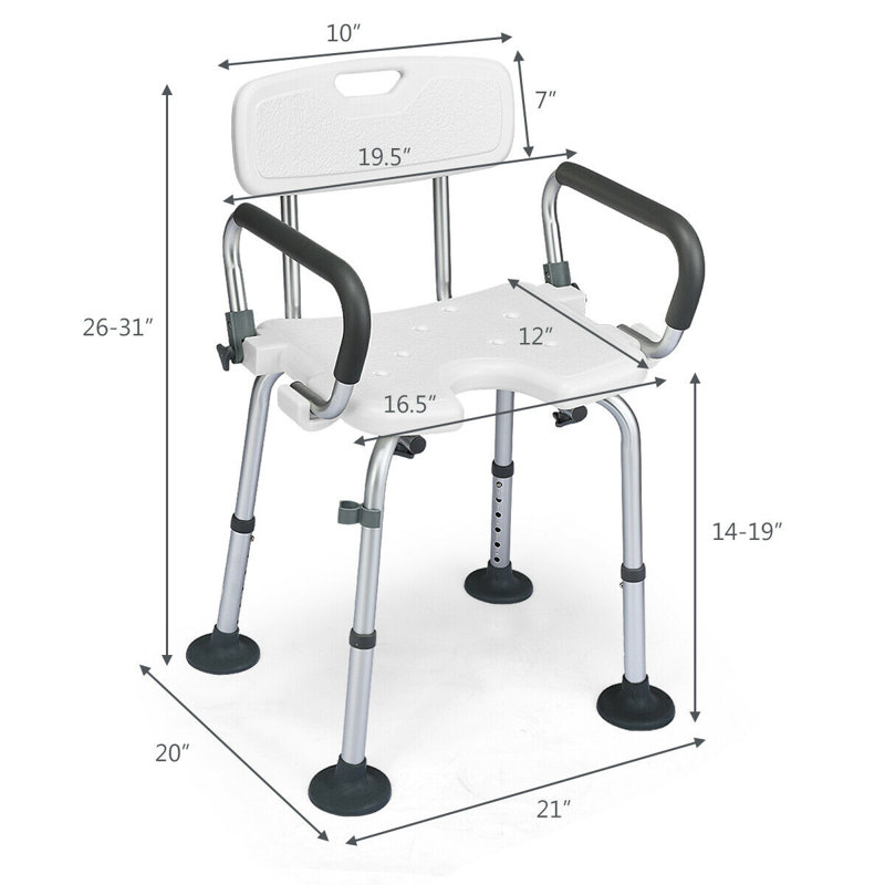 Chaise de douche en U