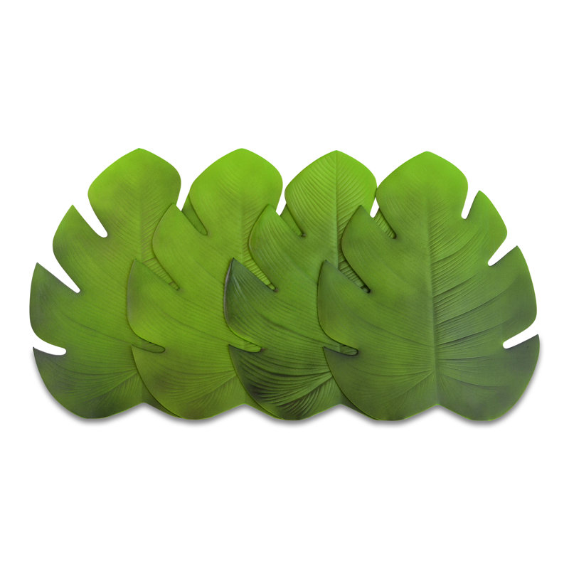 4 PIece Tropical Green Palm Placemats