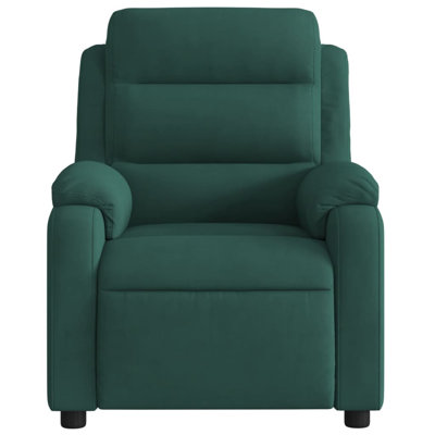 vidaXL Fauteuil inclinable de massage avec massage par vibration à 6 points, bascule en velours réglable