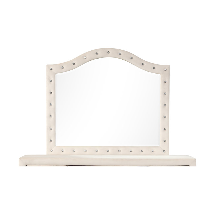 Miroir de commode Rausch, Crème, crème