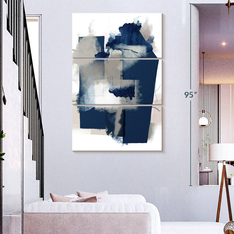 Avery Juxtaposed Blue, 38" H x 24" W