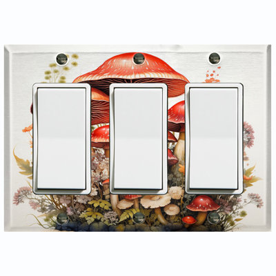 Nature Themed 3 - Gang Toggle Light Switch Standard Wall Plate
