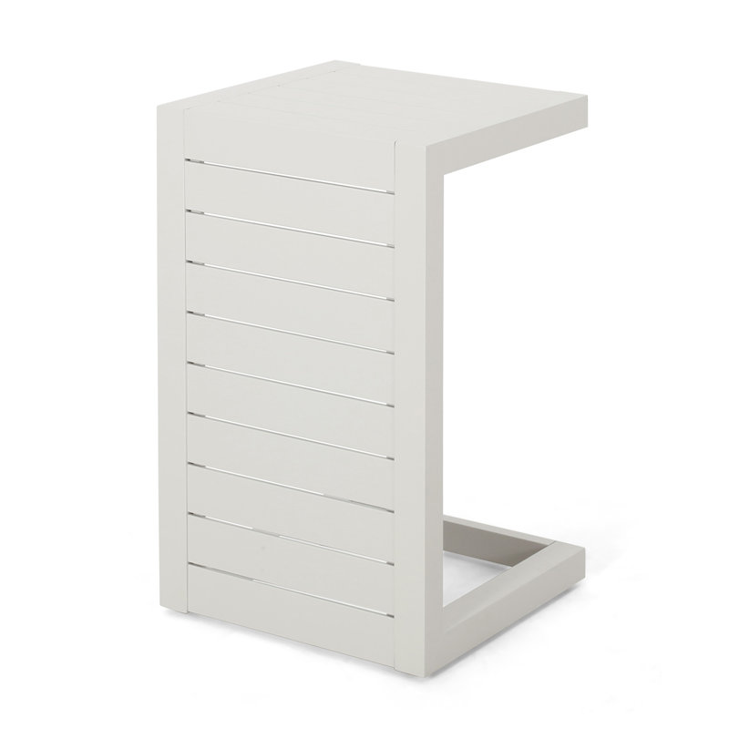C-Shaped Table Grey, White