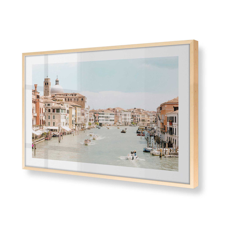 A Venetian Voyage Print, Raw Maple Framed, 13" H x 17" W x 1.25" D