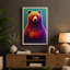 Vibrant Bear Portrait Modern - Print-136728584-136728583
