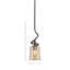 Suspension Sadea Stem Hung Mini présentée en fini granit foncé avec verre ambré à bulles de 13,3 cm (5,25 po).-1443633677