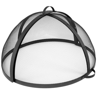 Easy Access Round Steel Spark Screen with Hinged Door - 36"