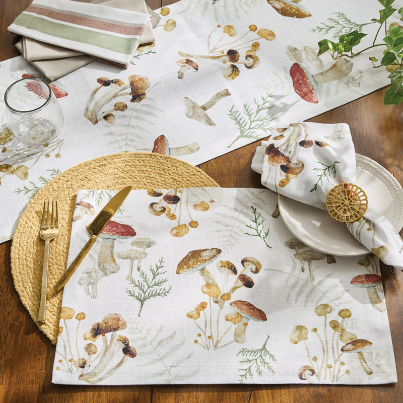  Wild Mushrooms Napkin Set of 4