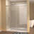 48" Width X 72"Height Single Sliding Shower Door,5Mm Fixed Glass And 6Mm Sliding Glass Frameless , Clear Tempered Glass, Stainless Steel Handle,Chrome