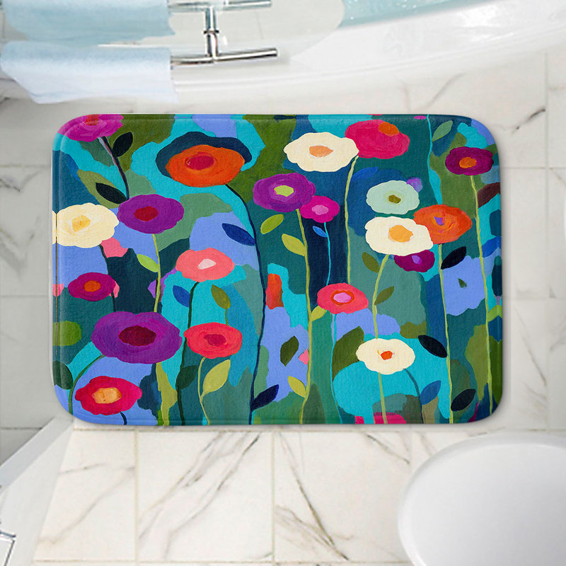 Tapis pour salle de bain Floral, H 1 po x l 34 po x L 21 po
