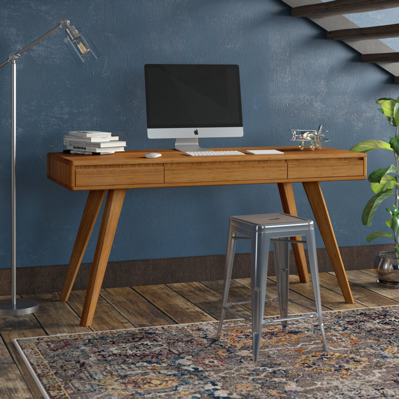 Bureau en bois massif Lacey, Caramélisé