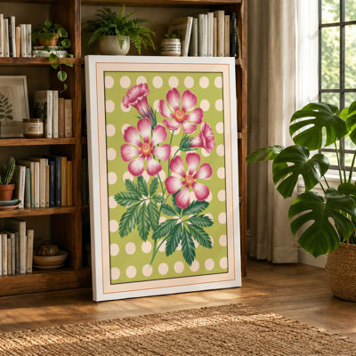 Vintage Floral Bloom Botanical 1 Piece Wrapped Canvas Wall Art
