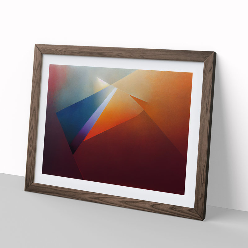 Beautiful Abstract - Single Picture Frame Print, Walnut Framed, 34cm H x 46cm W x 2cm D