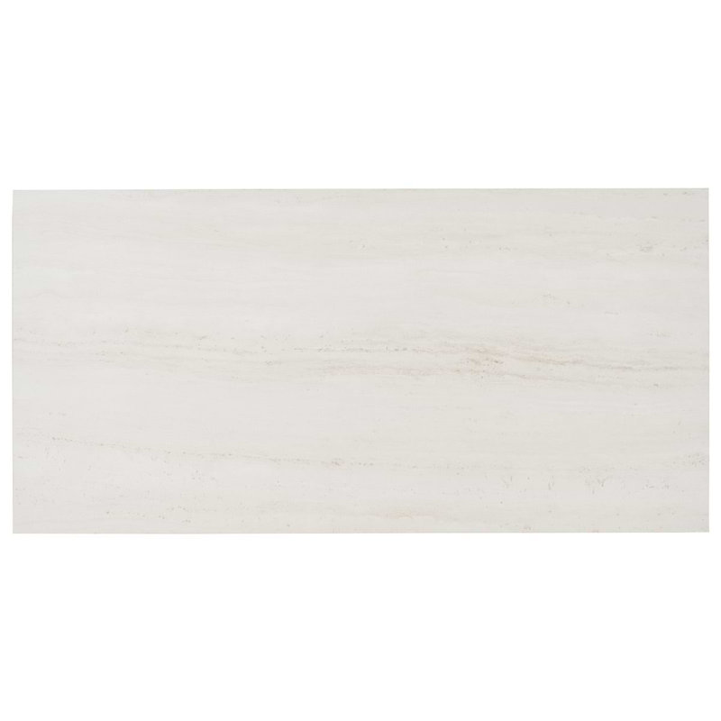 Nashville 12x24 Matte Travertine Look Porcelain Tile, White Matte