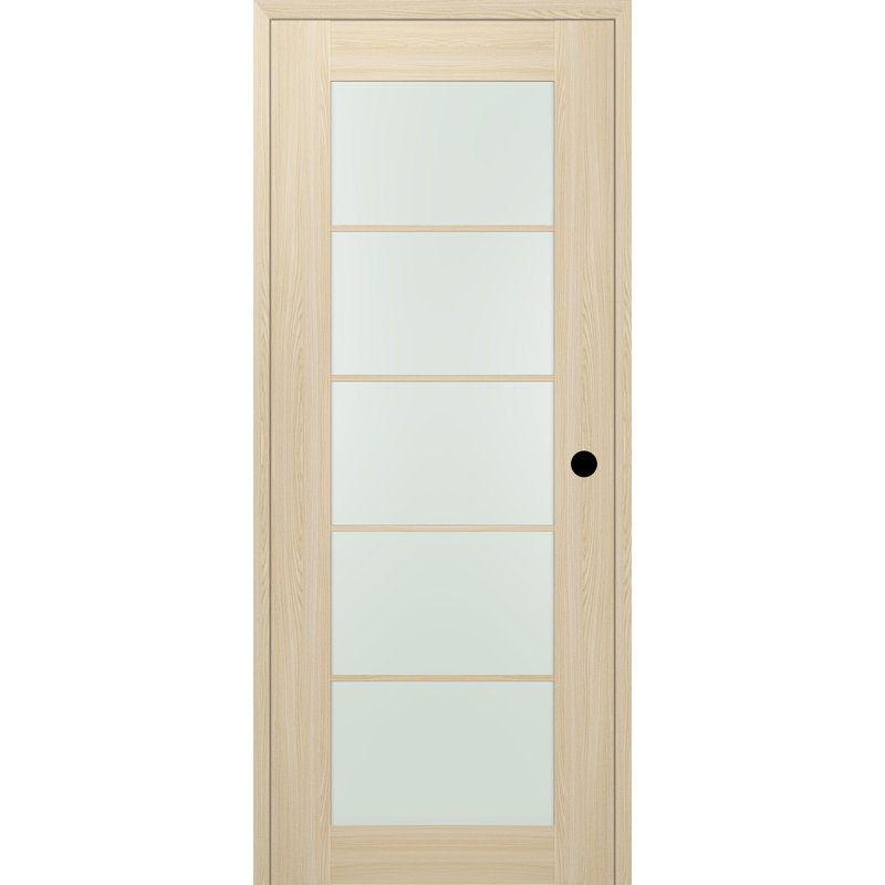 Porte standard préfinie en bois manufacturé et vitré Avon 5 Lite, 23,875 po x 83,23 po, Frêne de la loire, À droite