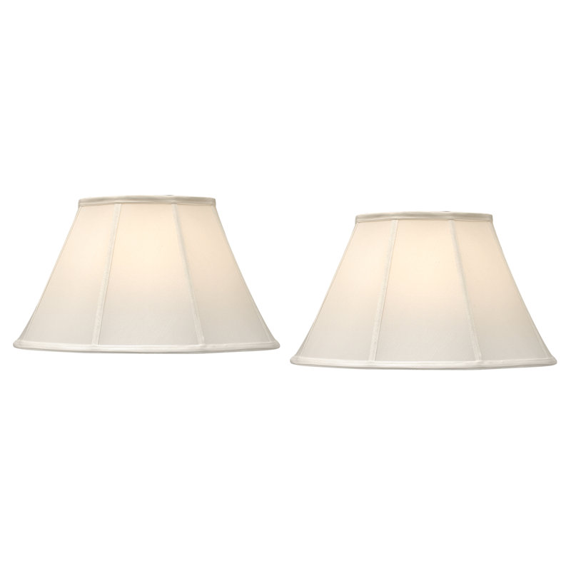 Abat-jour cloche en soie / shantung H 10 po x l 18 po (araignée), Coquille d'œuf