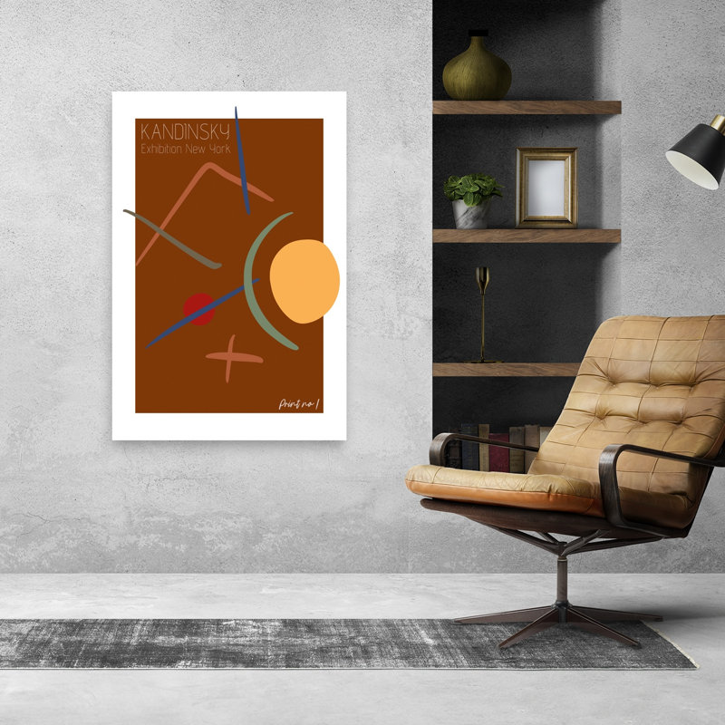«Geometric Harmony», impression audacieuse et abstraite de l'architecture murale de la ville, 48" H x 32" W